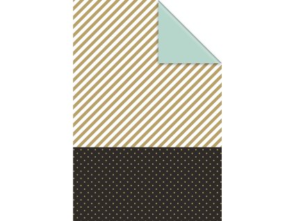 Dárkový papír role 70x150cm, Duo Proužky a puntíky