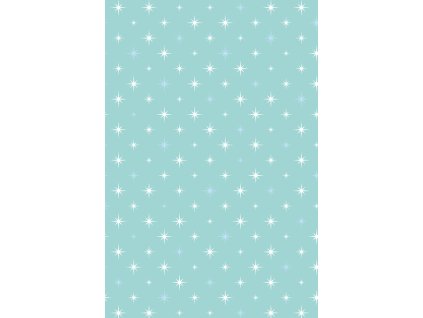Dárkový papír role 70x150cm, Hvězdičky, světlá modrá