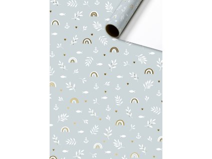 Dárkový papír role 70x150cm, Ratolest a duha