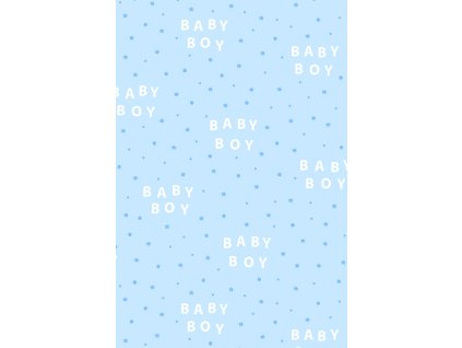 Dárkový papír role 70x200cm, Baby boy, světlá modrá