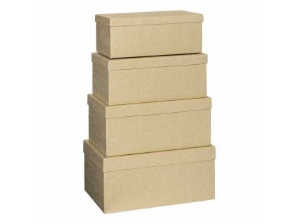 Set dárkových krabic, světle hnědá