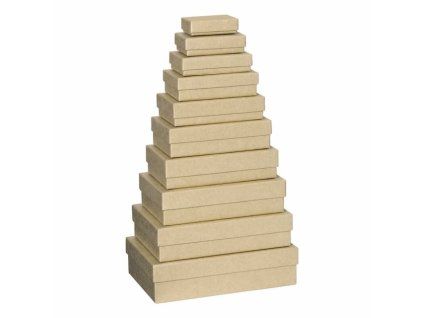 Set dárkových krabic, světle hnědá