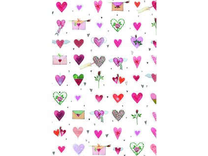 Dárkový papír role 70x200cm, Zamilovaná pošta