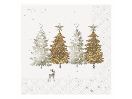 Ubrousky 33 x 33cm, stromky třpyt
