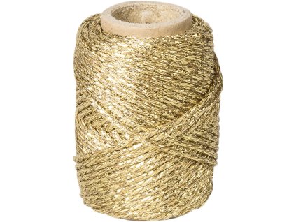 Dekorační provázek 20m zlatý