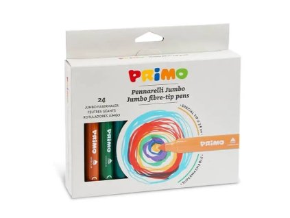 Fixy PRIMO JUMBO, hrot 7,6mm, sada 24ks, papírový obal