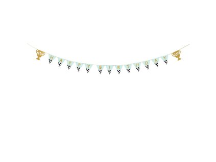Narozeninová závodní girlanda, 2,5m - PartyDeco