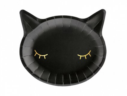 Papírové talířky Kočička 6ks - PARTY DECO