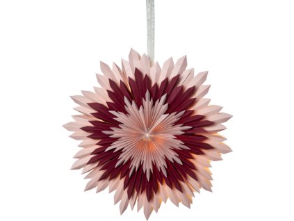 Papírová dekorace Hvězda 50cm,BSZ, růžová - Star Trading