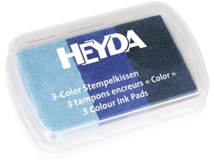 Sada razítkovacích polštářků, Modré tóny, 3ks