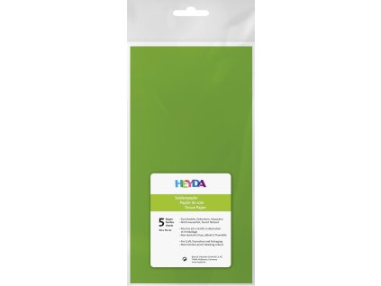 Set hedvábných papírů zelený 50x70cm, 5 archů