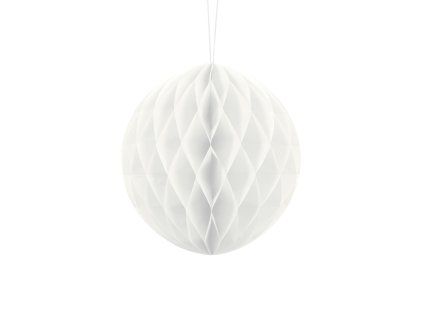 Skládací papírová dekorace 20cm, bílá - PartyDeco
