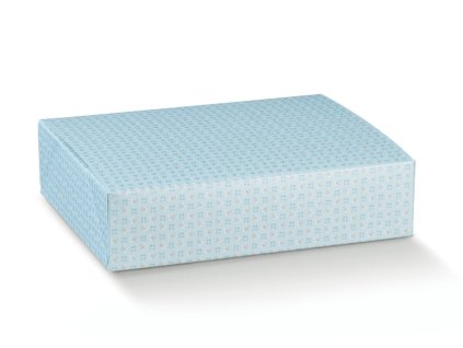 Stylová skládací krabička 25X20X5cm, Modrý vzoreček