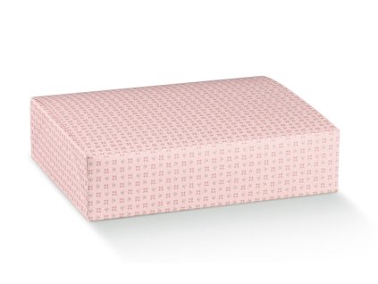 Stylová skládací krabička 25X20X5cm, Růžový vzoreček