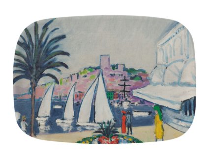 Stylový podnos střední 32x21cm, Pohled na kasino v Cannes
