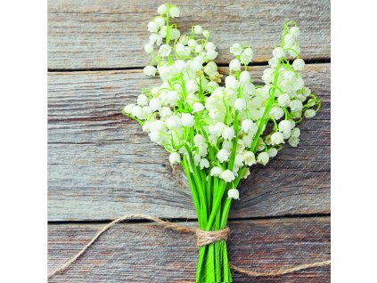 Ubrousky 33x33cm, 20ks, Konvalinky