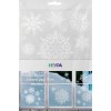 Samolepky na okna a dveře, Sněhové vločky, bílé, 3 archy