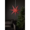 Vánoční papírová hvězda na zavěšení POINT, Ø 60 cm, červená, bez zdroje světla - Star trading