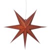 Vánoční papírová hvězda na zavěšení POINT, Ø 60 cm, červená, bez zdroje světla - Star trading