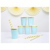 Papírové kelímky 220ml, světlé modré - PartyDeco
