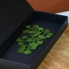 Vyšívaná brož Botanopia - Maidenhair fern "netík"