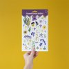 Samolepky lisovaných květin Botanopia - žluté