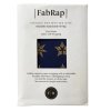 Šátek na balení dárků Furoshiki, jednostranný, S - 35x35 cm, vzor Midnight snowflakes - FabRap