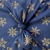 Šátek na balení dárků Furoshiki, jednostranný, S - 35x35 cm, vzor Midnight snowflakes - FabRap