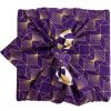 Šátek na balení dárků Furoshiki, oboustranný, S - 35x35 cm, vzor Diamonds & Moons - FabRap