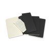 Sešity Moleskine 3 ks tečkované černé L