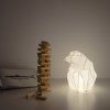 Papírová Lampa Polar Bear (light grey)