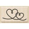 Dřevěné razítko 5x2,5cm, Dvě srdce