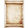 Pergamenové listy A4, zašlá hnědá