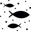 Prostorová ozdobná raznice 3,5x3,5cm, Ryby
