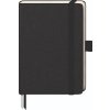 Kvalitní zápisník 9,5x12,8cm, Kompagnon černý, tečkovaný