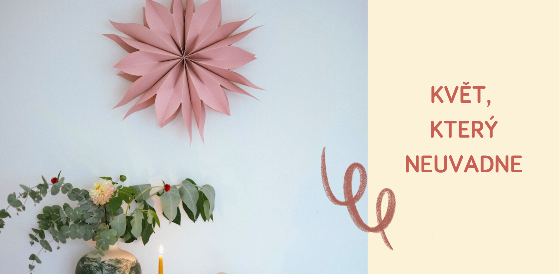 DIY papírová květina růžová