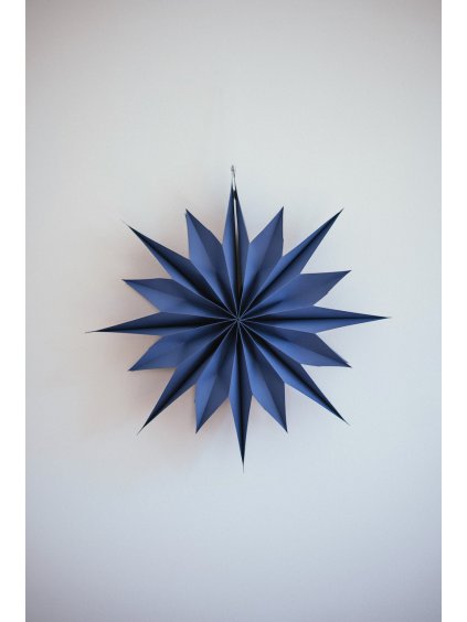DIY papírové hvězda - královská modrá