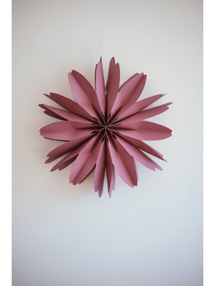 DIY papírová květina - starorůžová