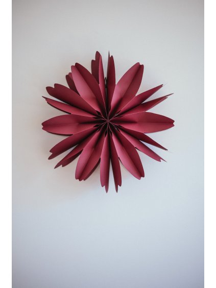 DIY papírová květina - vínová