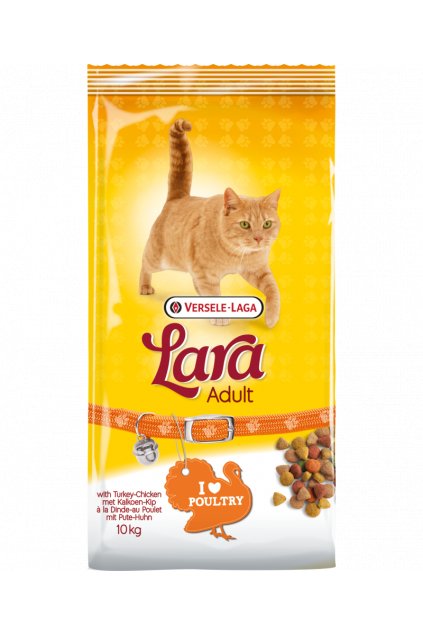 VERSELE-LAGA LARA adult - granule pro dospělé kočky s KRŮTÍM A KUŘECÍM MASEM 10 kg