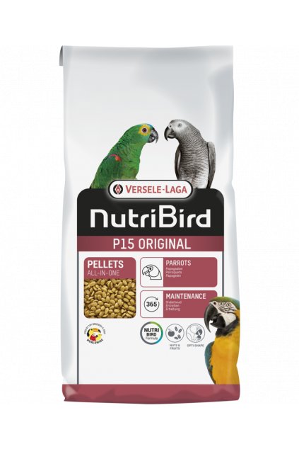 VERSELE-LAGA NutriBird P15 Original 5 kg granule pro papoušky  rozvažujeme na menší množství