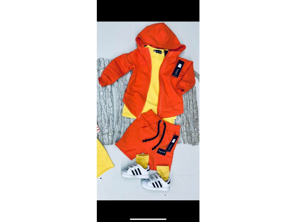 Mikina Despacito na zips pomarančová VÝPREDAJ