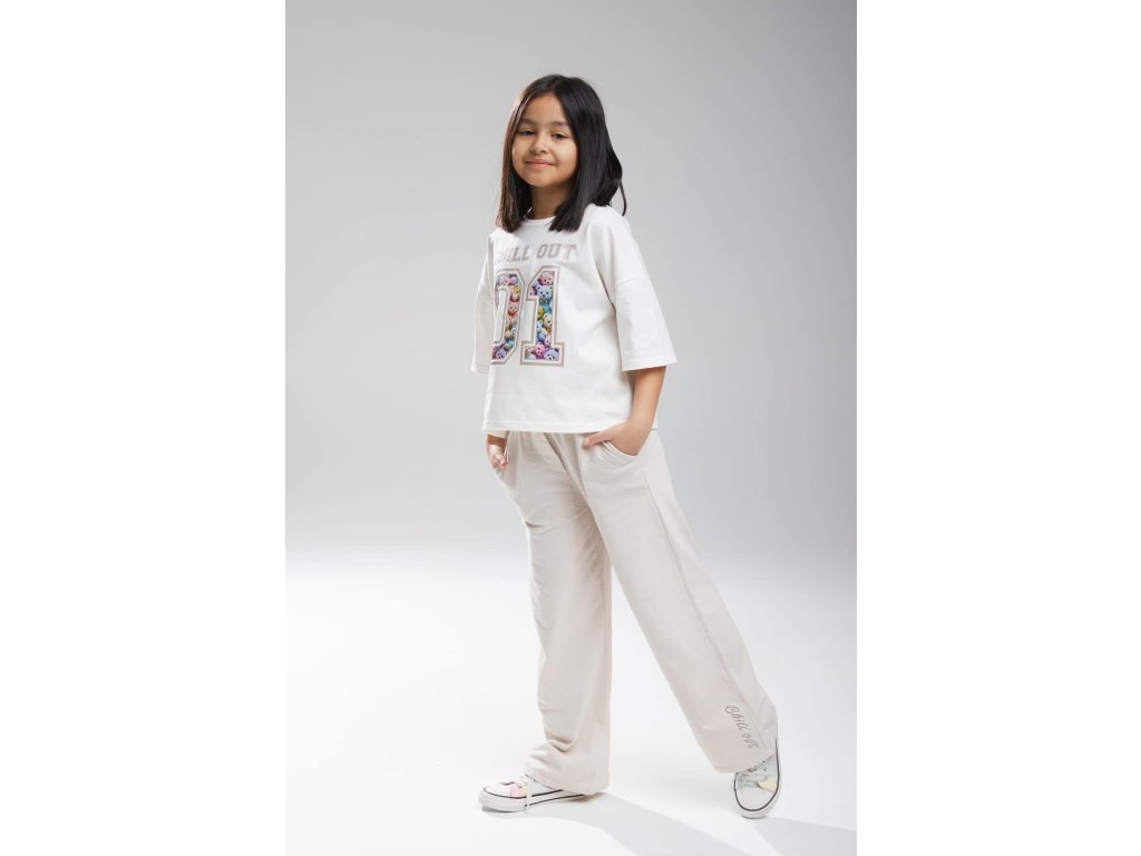 Bavlnené široké nohavice Chill out béžová