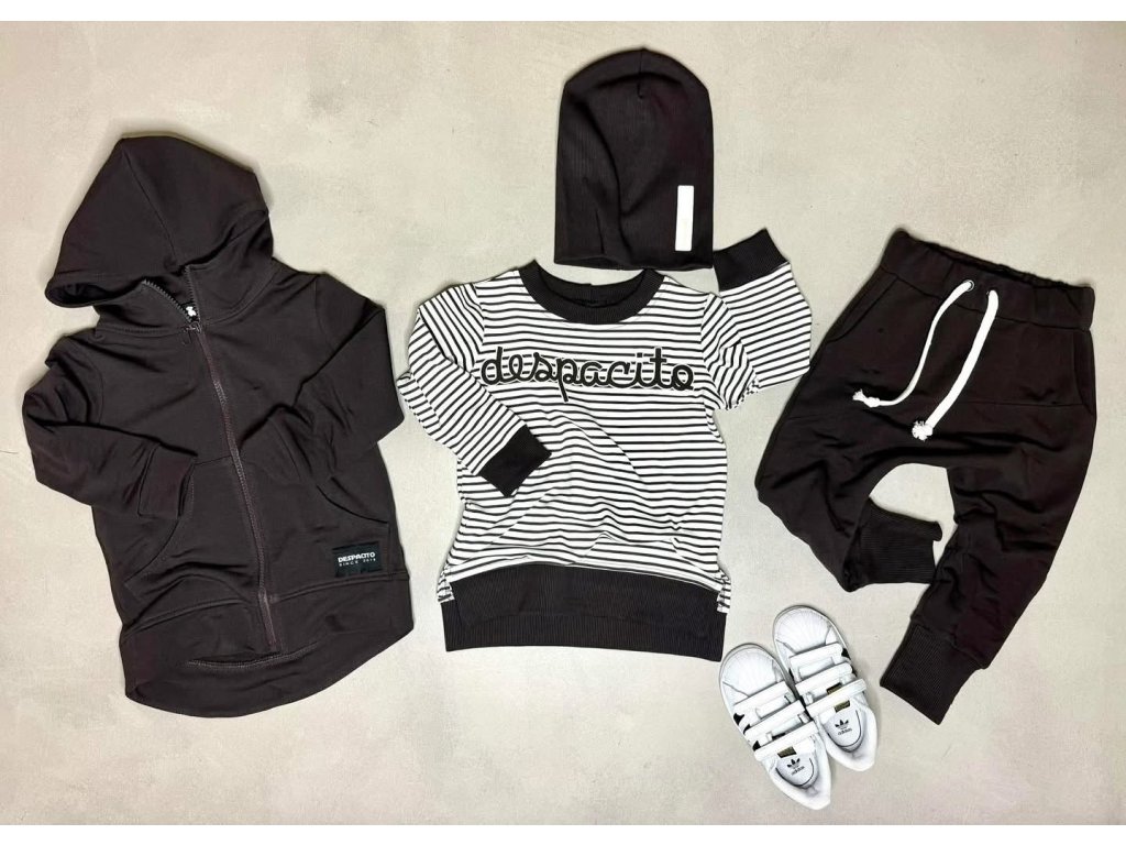 Zateplené tepláky Despacito čokoládová