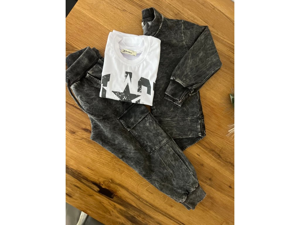 3-dielny chlapčenský komplet čierna