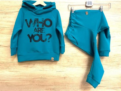 Zateplené tepláčiky MIMI tyrkysová modrá