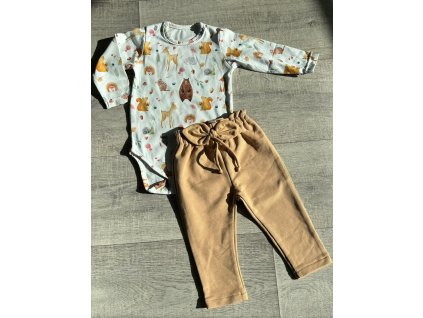 Bavlnený komplet jeseň v lese pre bábätká