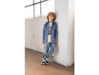 Detská riflová bundička Mash Mnie – denim® style bundička tmavámodrá (116–158)