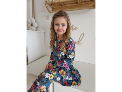 Tunika s kvetmi zelená