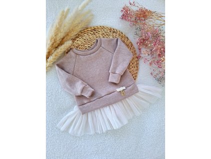 Jemný svetrík s tylom luxusná kolekcia 🎀